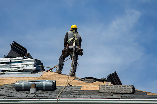 Professional Gutter Installation technician working in East Palatka, FL
